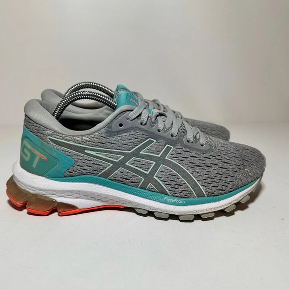 ASICS GT-1000 9 Piedmont Gray Bio Mint Women’s Shoes Size 6.5 (47 Box 6 - Picture 1 of 10
